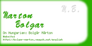 marton bolgar business card